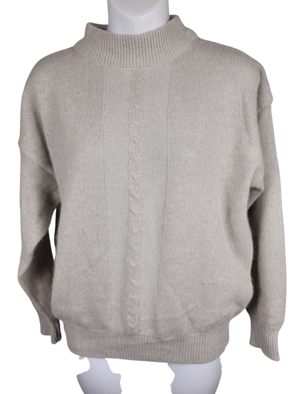 90s 50% Wool Grey Sweater Top Made in Korea Size: M